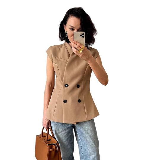 Damen Modischer Blazer mit asymmetrischem Schnitt R&B