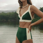 Damen Hoch geschnittener Bikini mit elegantem Wickeldetail R&B