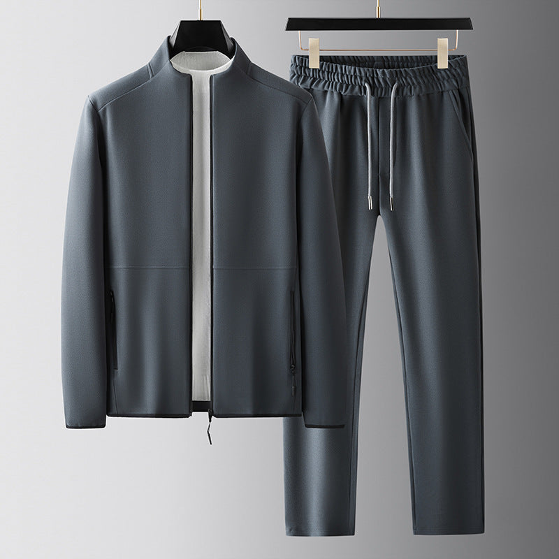 R&B | Trainingsanzug Reißverschlussjacke mit Hohem Kragen Elastischer Bund Lässige Passform