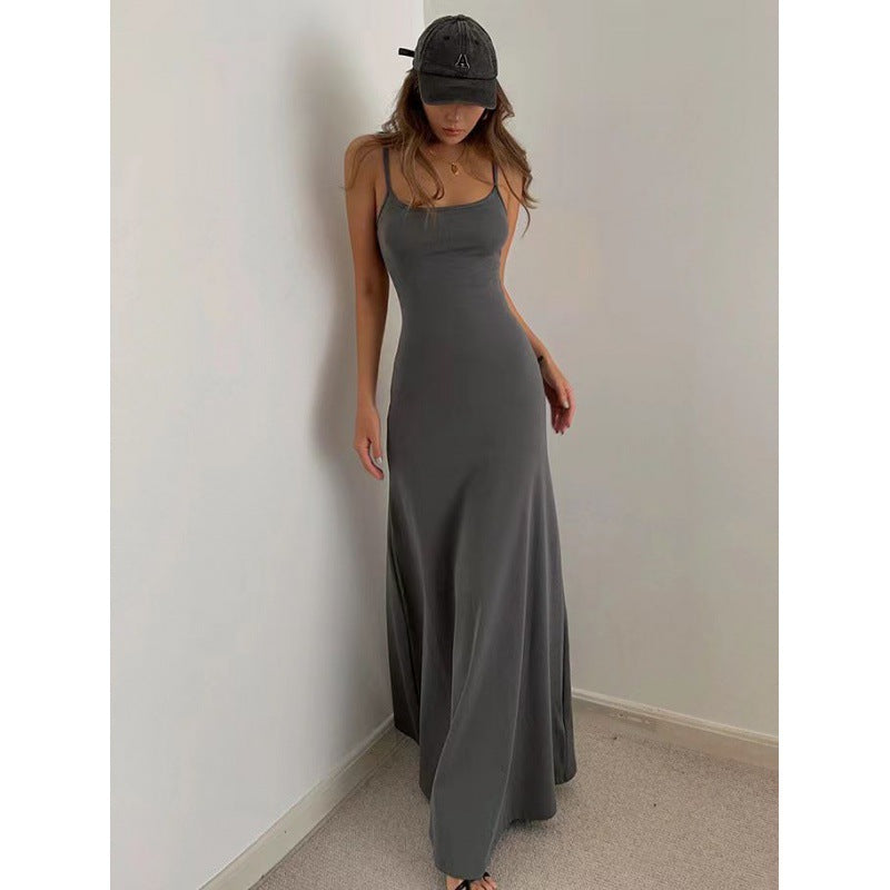 Damen Maxikleid mit elegantem Schnitt und verstellbaren Trägern R&B