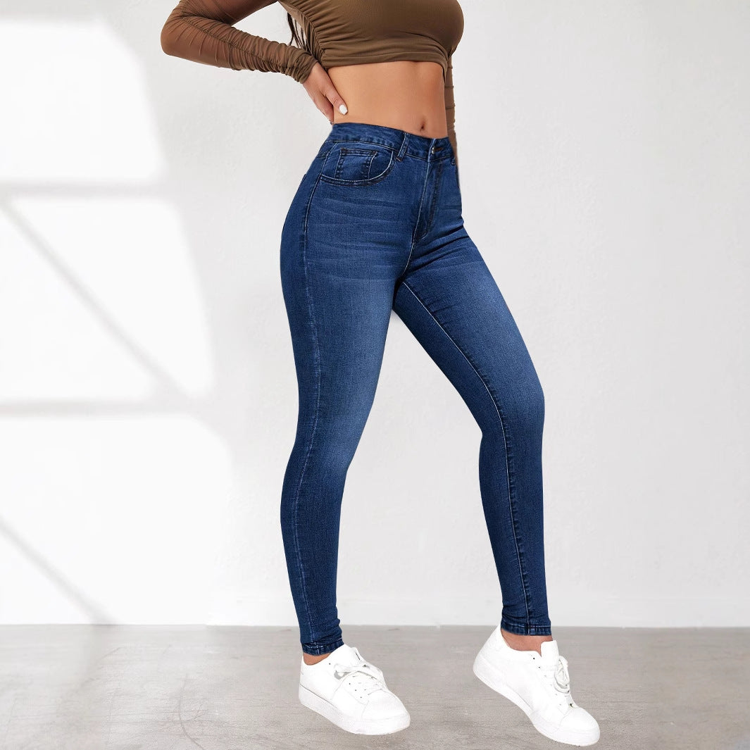 Damen Skinny Jeans mit hohem Bund und figurschmeichelndem Schnitt R&B