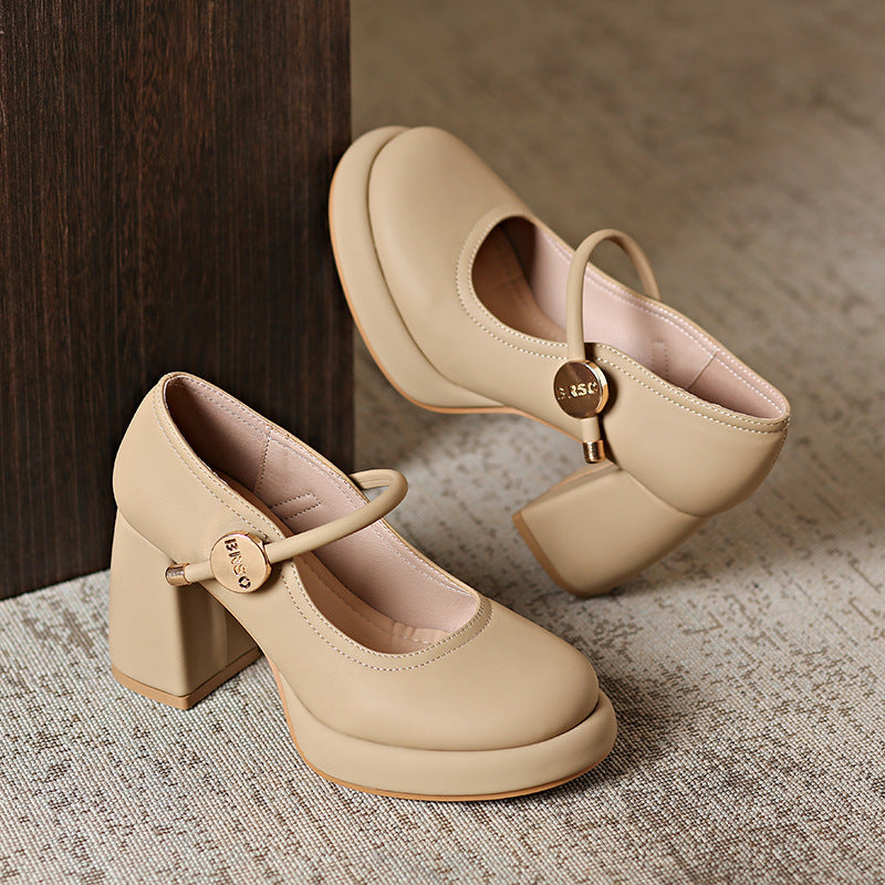Damen Mary Jane Schuhe mit komfortablem Blockabsatz R&B