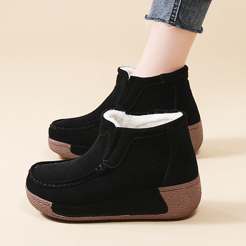 Damen Komfortable Warmgefütterte Stiefeletten mit rutschfester Sohle R&B