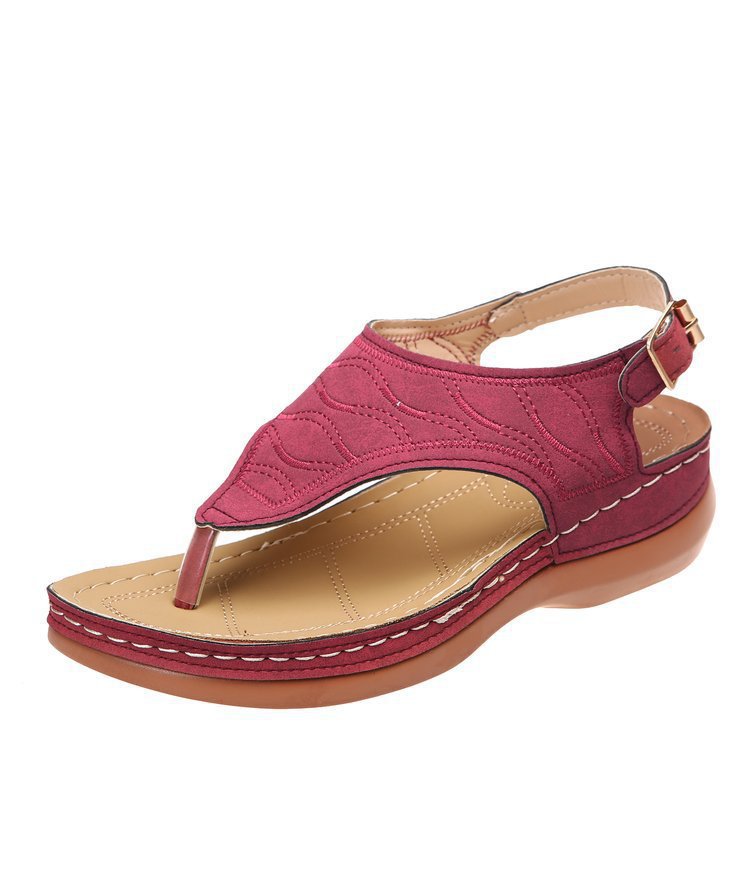 Damen bequeme Zehentrenner mit elegantem Riemen-Design R&B
