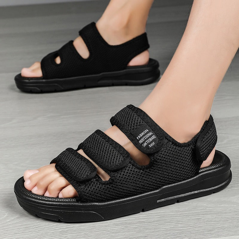 Damen sportliche und atmungsaktive Freizeitsandalen mit verstellbaren Riemen R&B