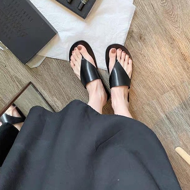 Damen elegante Zehentrenner-Sandalen aus hochwertigem Material R&B
