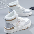 Damen Hohe Sneakers mit kuscheligem Innenfutter und modischem Akzent R&B