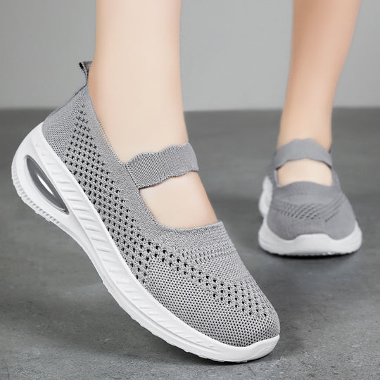 Damen Atmungsaktive Freizeit-Sneaker mit elastischem Riemen R&B