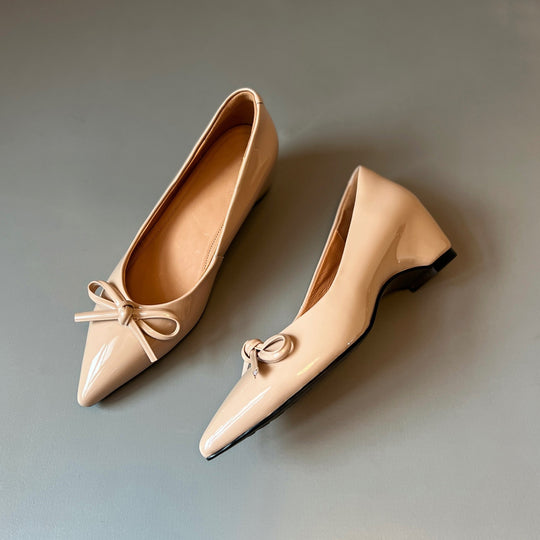 Damen elegante spitze Pumps mit Schleifenakzent R&B