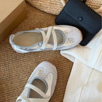 Damen Sportliche Ballerinas mit flexiblem Riemendesign und atmungsaktiver Sohle