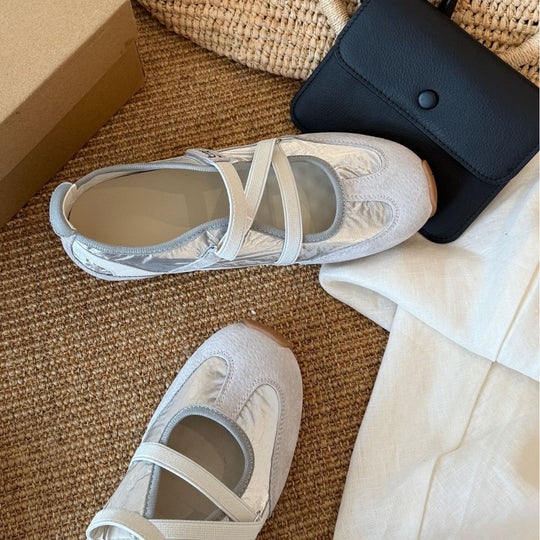 Damen Sportliche Ballerinas mit flexiblem Riemendesign und atmungsaktiver Sohle R&B