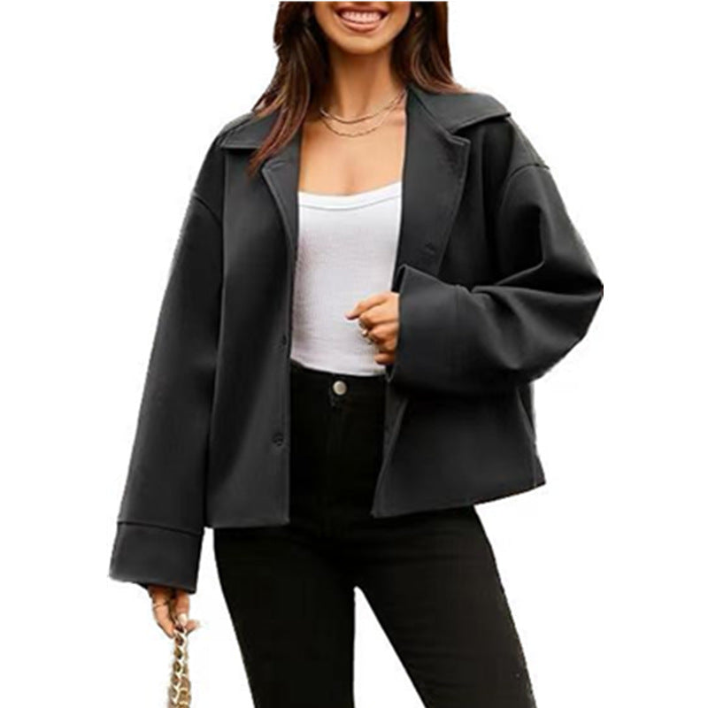 Damen Modische Oversized Blazerjacke mit schickem Schnitt R&B