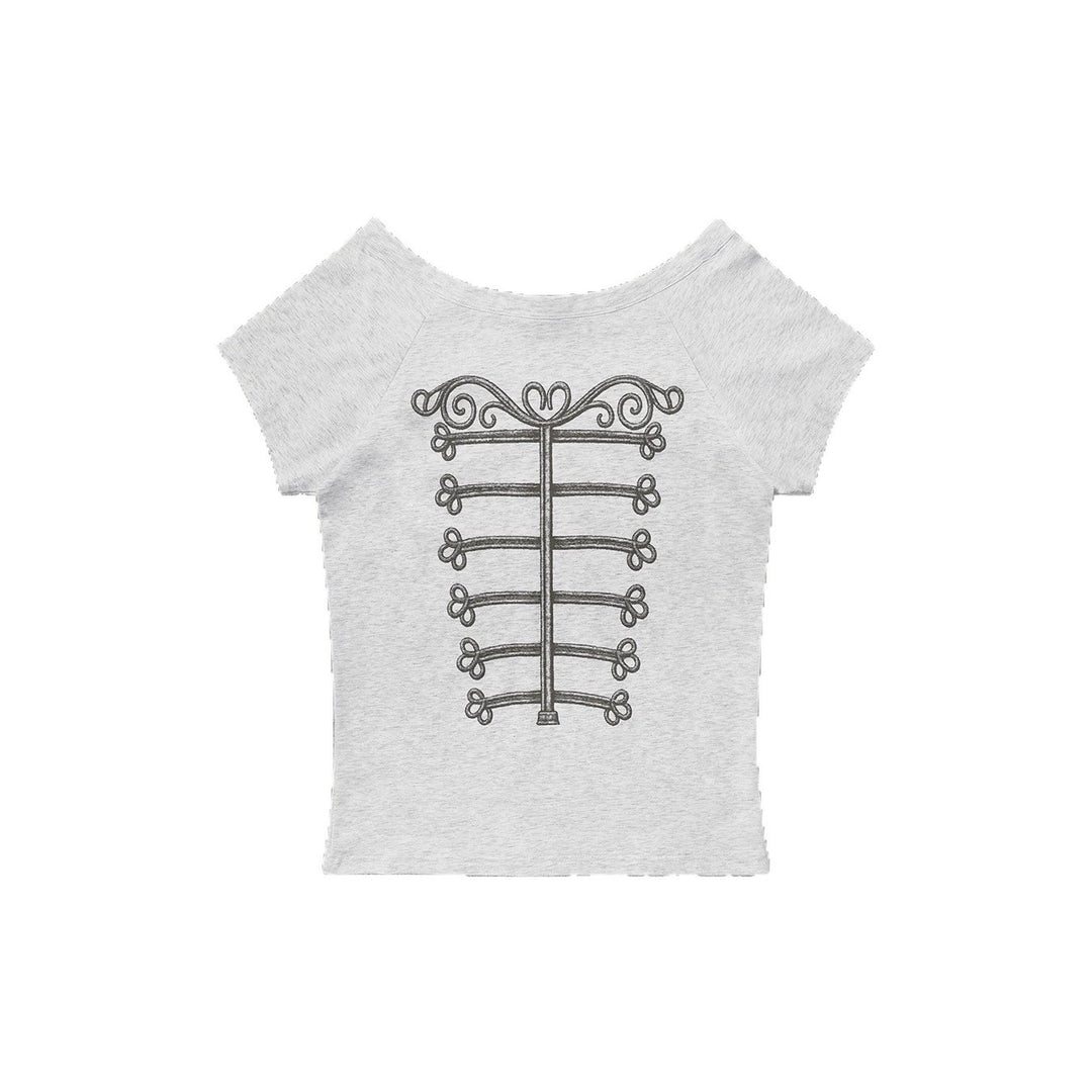 Damen Elegantes T-Shirt mit skulpturalem Design R&B