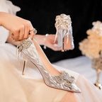 Damen elegante High-Heels mit glamourösen Applikationen R&B