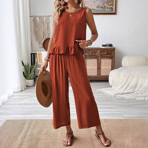 Damen luftiger Overall mit Rüschendetails R&B