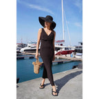 Damen Maxikleid mit schickem Wickeldesign und raffinierter Drapierung R&B