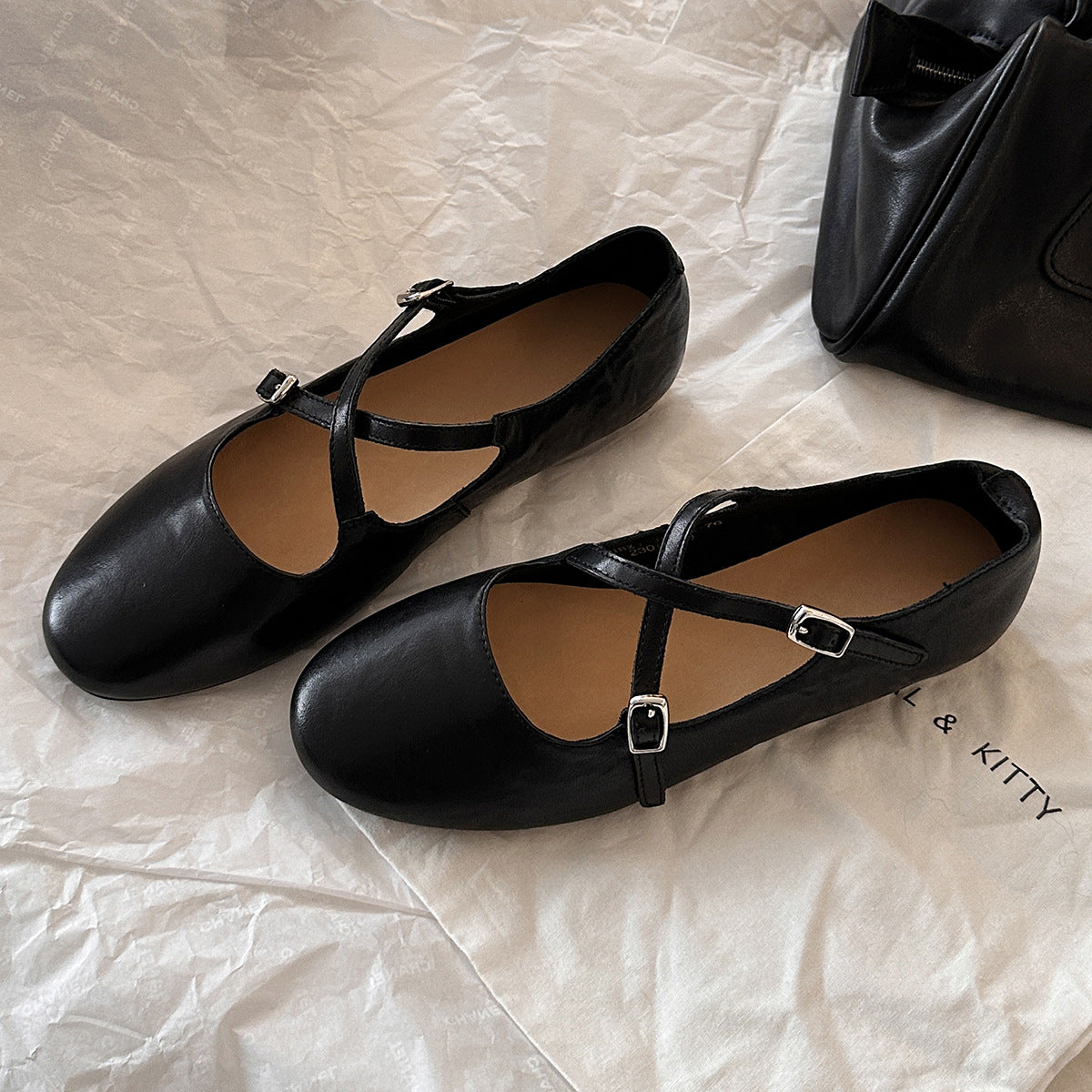 Damen Ballerinas mit dekorativem Riemen und zeitlosem Design R&B