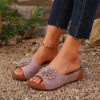 Damen Freizeit-Sandalen mit floralem Design