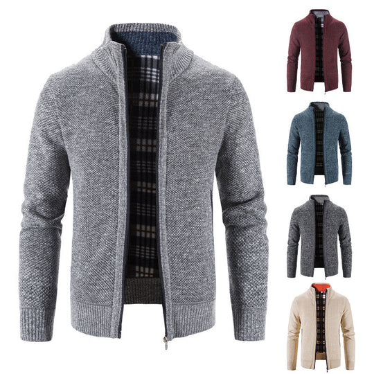 Herren Strickjacke mit innovativem wärmeisolierendem Innenfutter R&B