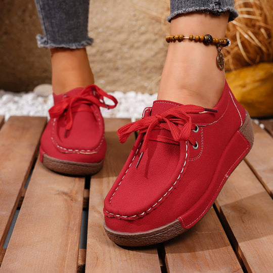 Damen bequeme Freizeitschuhe mit detailreichem Schnürdesign R&B