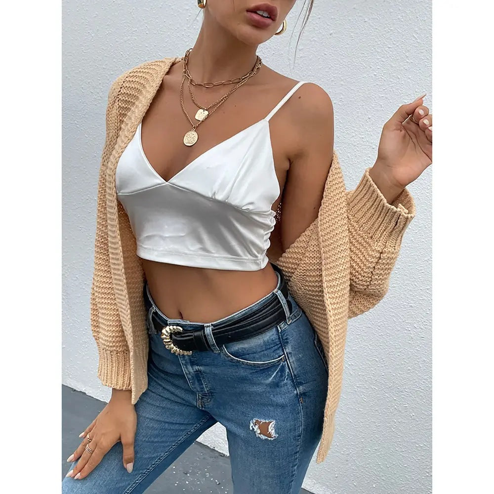 Damen Grobstrickjacke mit weitem Schnitt und weichen Ärmeln R&B