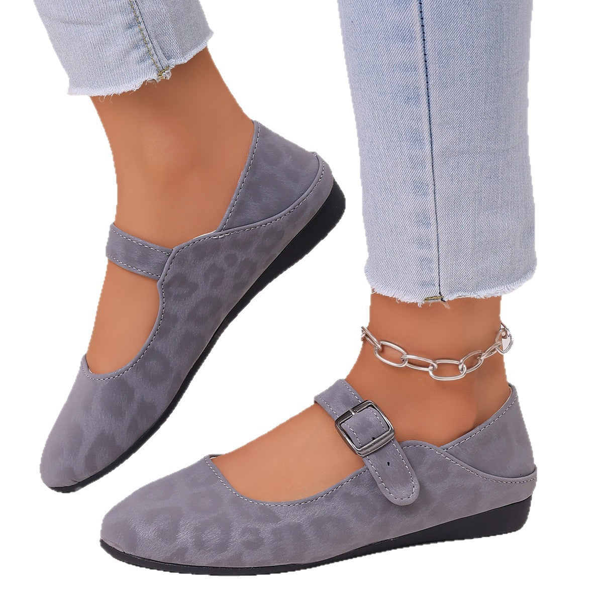 Damen Ballerinas mit verstellbarem Riemen und elegantem Design R&B