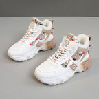 Damen Winterliche High-Top Sneakers mit kuscheligem Innenfutter und modischem Design R&B