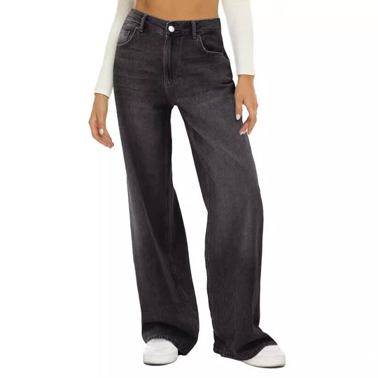 Damen lässige weite Jeans im urbanen Stil R&B