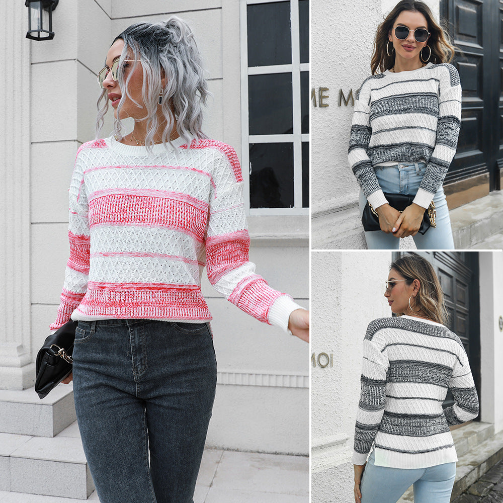 Damen Urbaner Strickpullover mit strukturiertem Muster R&B