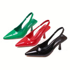 Damen Slingback Pumps mit spitzem Zehenbereich R&B