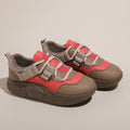 Damen Sportliche Sneakers mit elastischem Riemensystem und dicker Sohle R&B