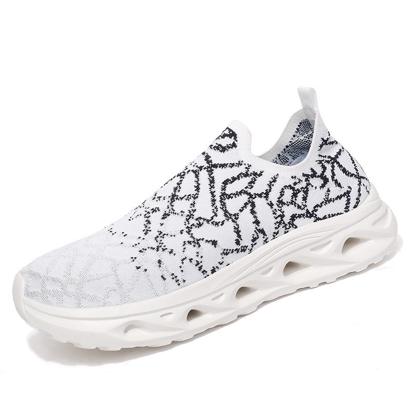 Damen Sportliche Slip-On Sneakers mit atmungsaktiver Oberflächenstruktur und dämpfender Sohle R&B