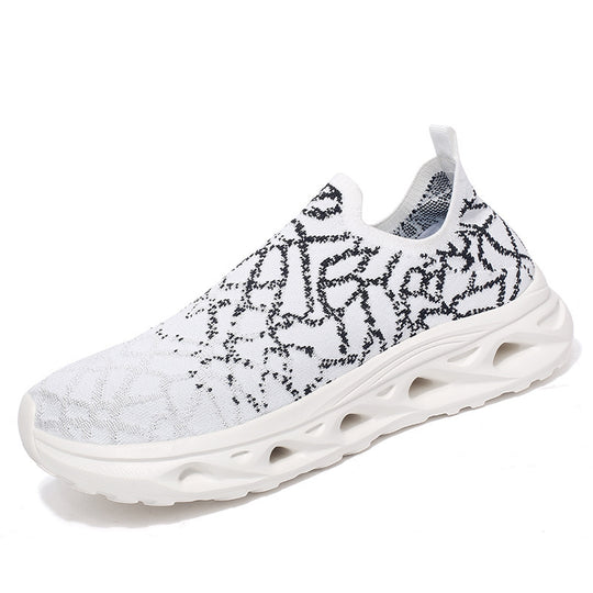 Damen Sportliche Slip-On Sneakers mit atmungsaktiver Oberflächenstruktur und dämpfender Sohle R&B