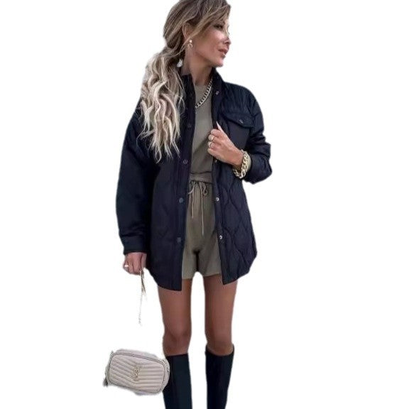 Damen gesteppte Übergangsjacke mit praktischen Taschen R&B