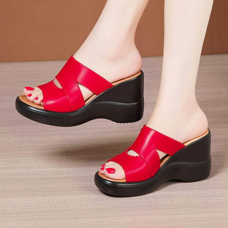 Damen Wedge-Pantoletten mit elegantem Schnitt und rutschfester Sohle