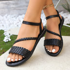 Damen Flecht-Sandalen mit eleganter Riemenkonstruktion R&B