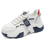 Damen modische Chunky Sneakers mit atmungsaktiver Oberflächenstruktur und gepolsterter Sohle R&B