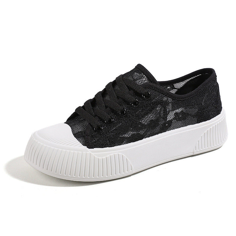 Damen Sneaker mit eleganter Spitzenoberfläche und rutschfester Sohle R&B