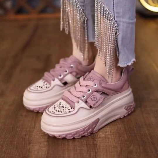 Damen High-Top Sneakers mit gepolsterter Sohle und atmungsaktiver Konstruktion R&B