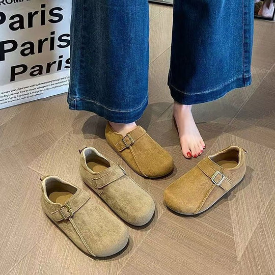 Damen Komfortable Mokassins mit verstellbarem Riemen und weichem Obermaterial R&B