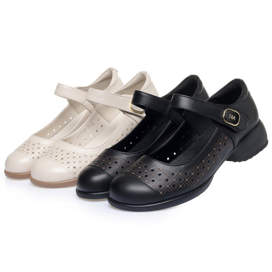 Damen Mary Jane Schuhe mit verstellbarem Riemen und atmungsaktivem Innenfutter R&B