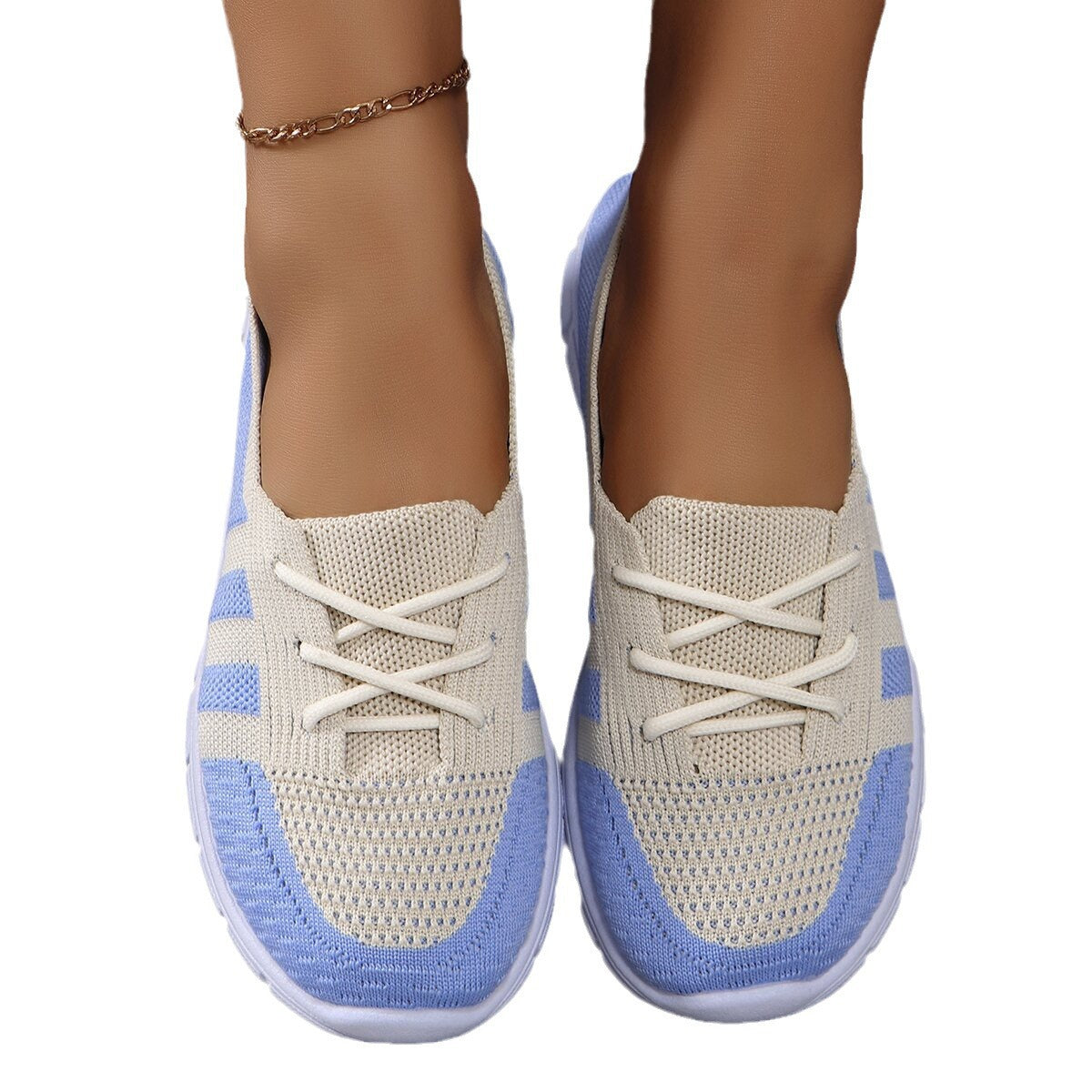 Damen Sportliche Sneaker mit atmungsaktivem Mesh-Obermaterial und flexiblem Sohlen-Design R&B