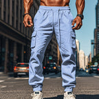 Herren lässige Cargo-Hose mit praktischen Seitentaschen und elastischem Bund R&B