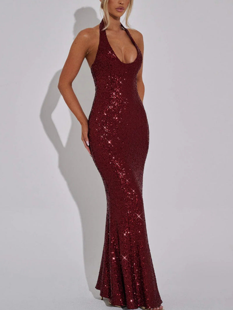 Damen Elegantes Abendkleid mit schimmernden Pailletten und raffinierten Details R&B