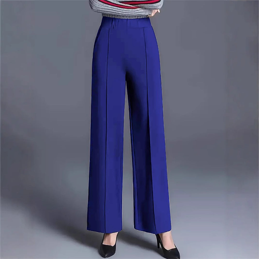 Damen Hochtaillierte Palazzo-Hose mit seitlichen Falten R&B