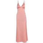 Damen Maxikleid mit raffinierten Trägern und elegantem V-Ausschnitt R&B