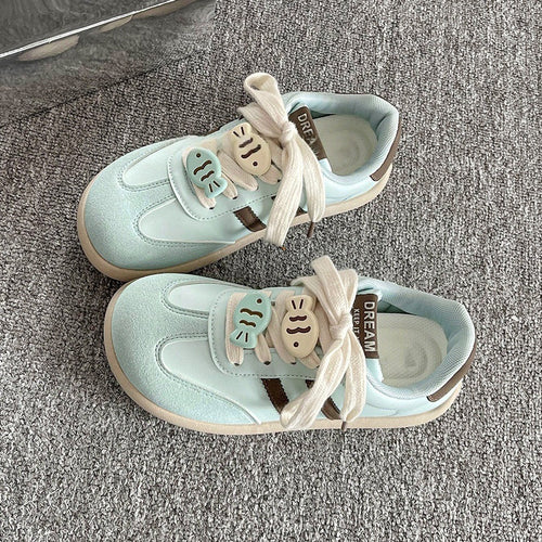 Damen Sportliche Kindersneaker mit niedlichen Tiermotiven und praktischem Klettverschluss R&B
