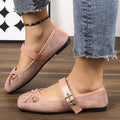 Damen Ballerinas mit verstellbarem Riemen und elegantem Schleifendetail R&B