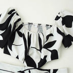 Damen Maxikleid mit floralem Cut-Out und Rüschendetails R&B