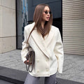 Damen modische oversized Blazerjacke mit schickem Design R&B